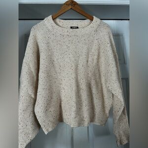 Express Speckled Cream Women's Sweater